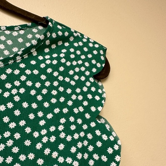 Green Floral Cottagecore Spring Dress Size Large - Picture 5 of 14